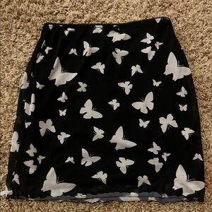 Wild Fable Black and White Mini Pencil Skirt Night Out